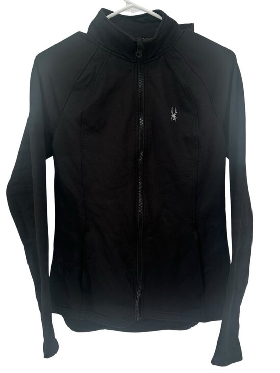 Spyder Jackets & Blazers - Spyder Active Jacket Womens M Black Zip Up Activewear Outdoor Pockets